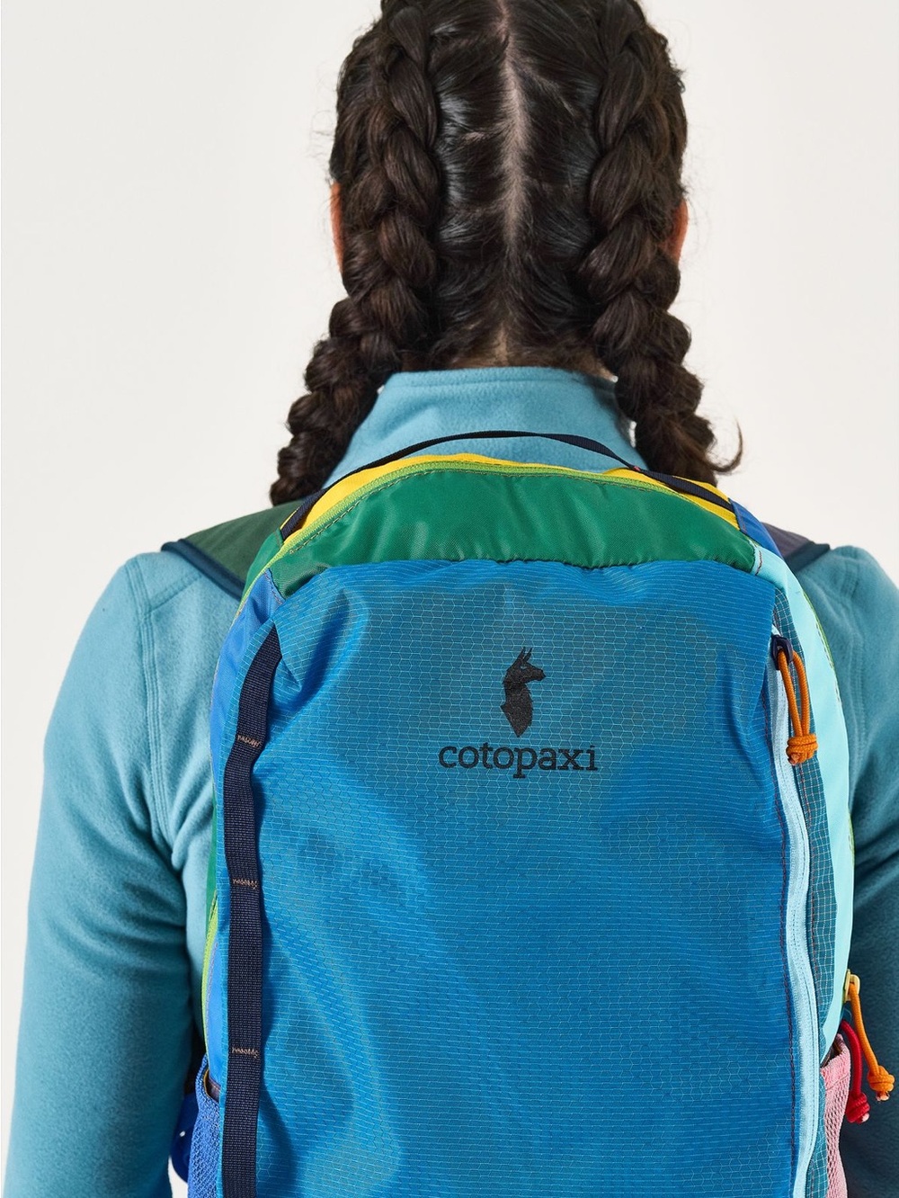 cotopaxi 24L del Dia Teal Backpack with Purple Accents and Blue Mesh